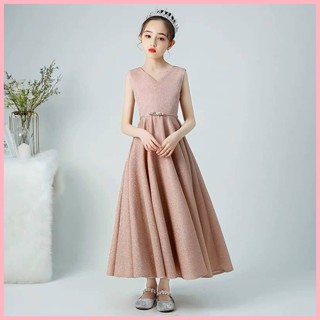 【寶島萬象集】 女童生日高階晚禮服長裙兒童小提琴演奏禮服大童主持人鋼琴表演服大提琴洋裝宴會禮服 小花童禮服 畢業服