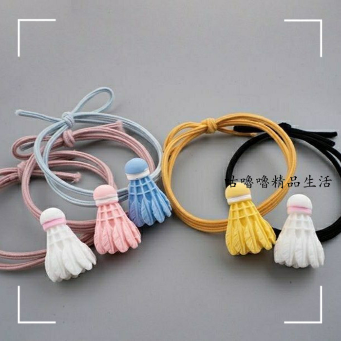 咕嚕嚕精品生活 專屬男友彈力手繩體育羽毛球頭繩少女發繩發飾頭飾小發圈皮筋皮套