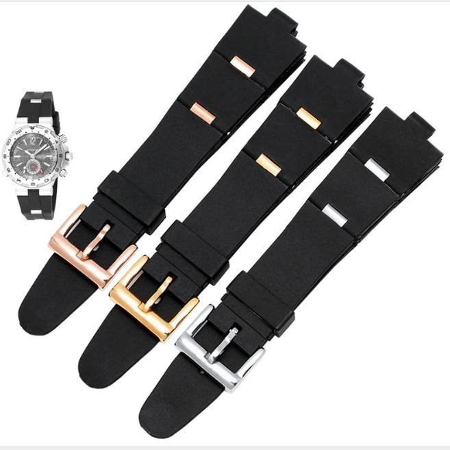 適用橡膠手錶帶 22MM 24MM Bvlgari凸口防水矽膠男 女錶鏈