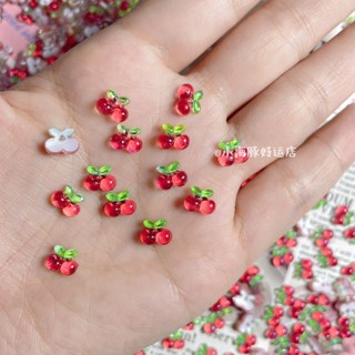 美甲飾品 3d模擬超迷你櫻桃美甲配飾飾品水果立體diy奶油膠填縫隙材料裝飾