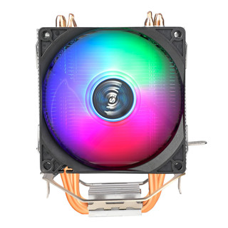 ♞,,DIY電玩賣場寒霜400 cpu散熱器主機風扇4銅管1155靜音amd臺式電腦AM4散熱風扇