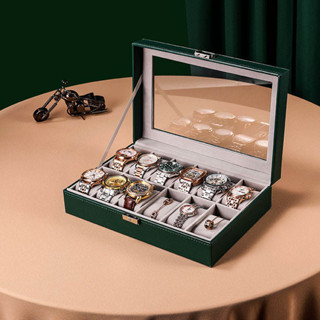 精緻手錶收納盒高檔腕錶收藏盒手錶盒皮質裝表透明盒子家用首飾盒