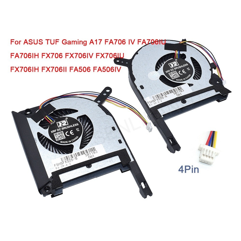 ♞,♘全新 CPU GPU 風扇適用於華碩 TUF Gaming A17 FA706 IV FA706IU FA706I