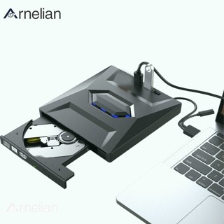 ♞Arnelian Usb 3.0 Type-c 外置光驅 Cd Dvd Writer 高速 5 合 1 筆記本電腦多功