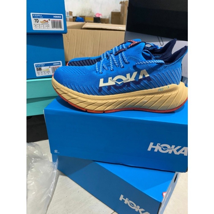 2023新款最優惠 HOKA ONE ONE CARBON X3 減震男女鞋跑步鞋海軍藍