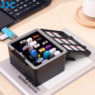 ♞JJC USB隨身碟立式收納盒 多功能大容量 附帶 SD / MSD Micro SD / TF 記憶卡槽 附贈編號貼