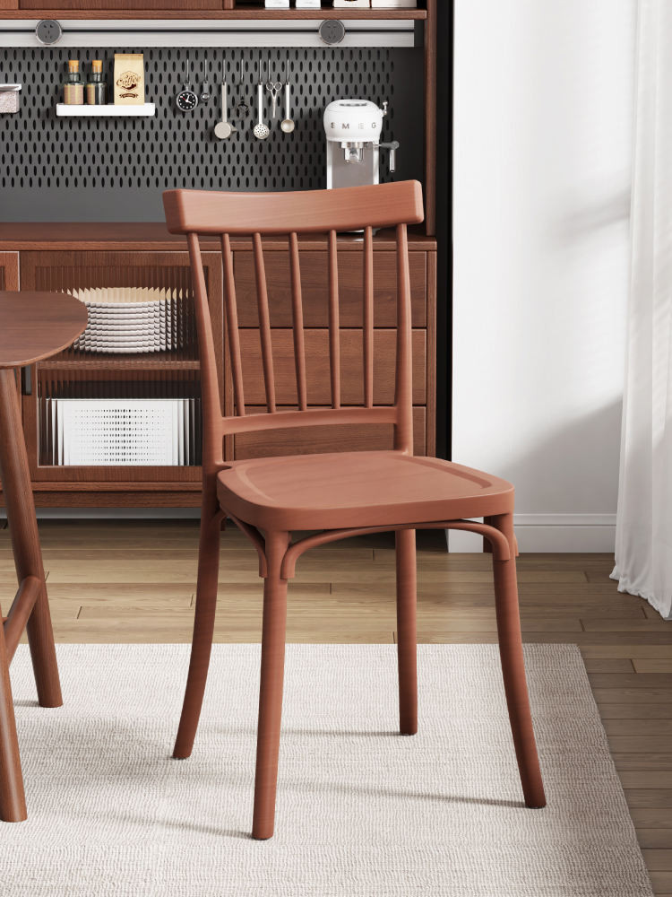 【工廠直銷-免運】 餐椅2024新款椅子家用簡約休閒背椅商用加厚塑膠凳子復古溫莎椅