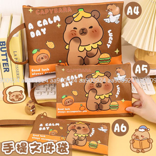 【店鋪熱銷】可愛a4文件袋拉鍊式塑膠防水小學生大容量作業資料科目分類收納袋 uy7