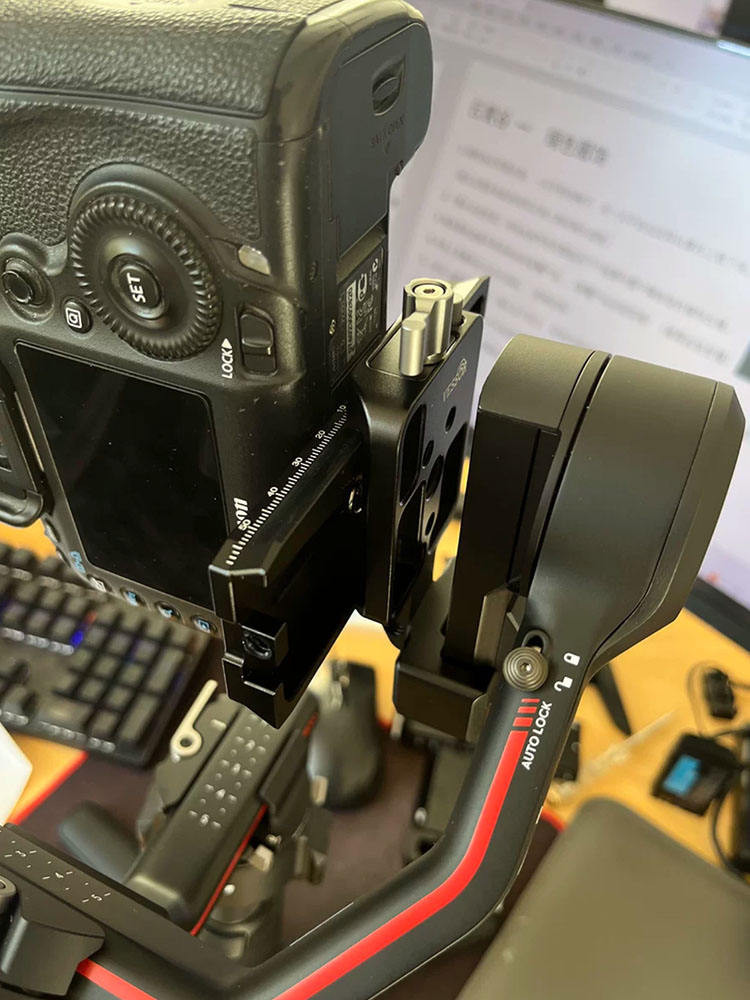 適用DJI大疆豎拍組件固定相機RS3/RS3 Pro/RS2穩定器夾座雲臺配件