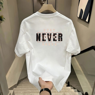 【Oversize】男士黑色白色時尚透氣純色印花夏季情侶街頭裝卡通潮流兇猛上衣圓領純棉T恤T恤上衣純棉220Gsm