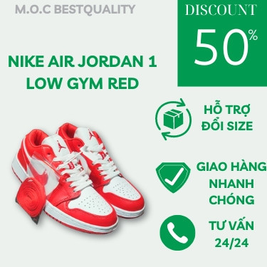 【正品正品】Air Jordan 1 Low Gym 紅白鞋，正品如Au全盒