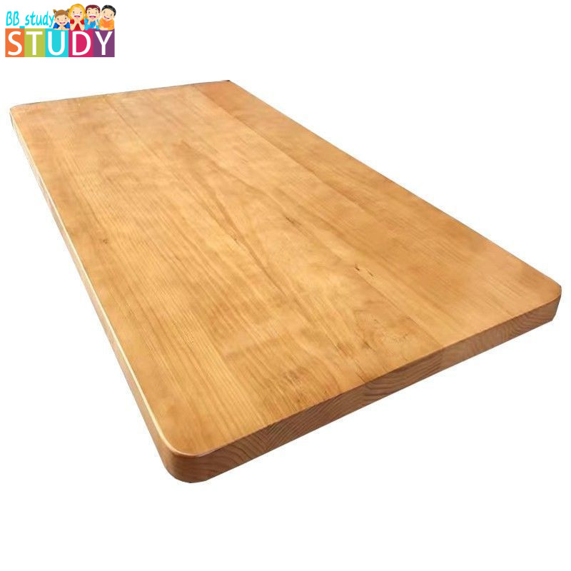 木板長方形板實木木板訂製電腦桌面松木榆木長條桌板辦公桌吧台板