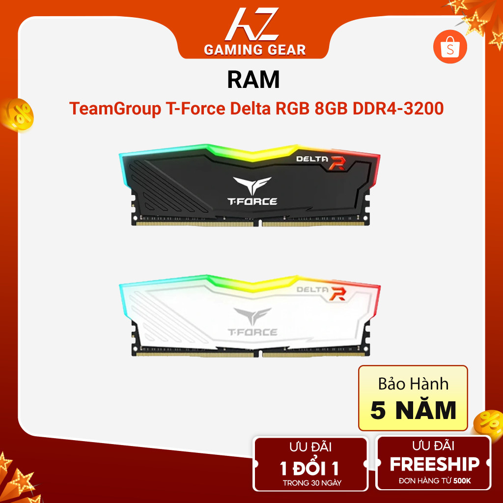 ♞,♘Team T-force 三角洲 RGB 8GB 內存 (DDR4 / 3200Mhz)