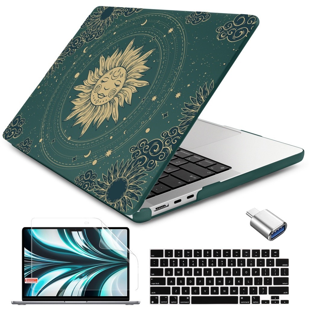 ♞,♘4件套 新款 超美玄秘 Macbook筆電殼 蘋果殼 MacBook Air M2 M1 A2681 Pro14