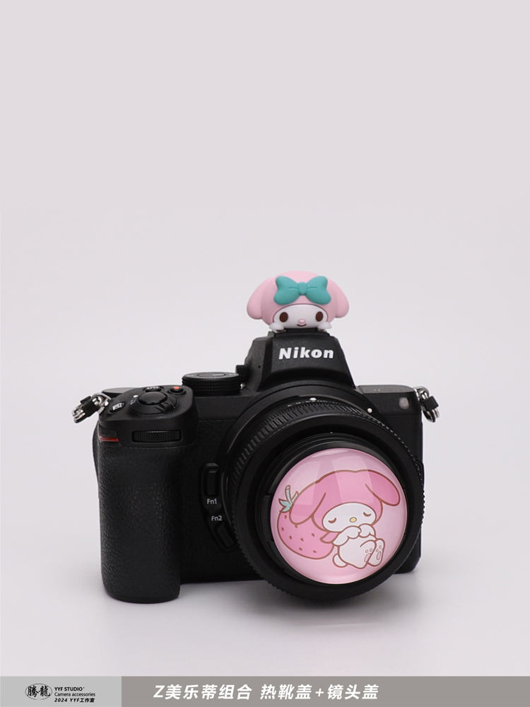 【相機配件】 美樂蒂相機卡通鏡頭蓋熱靴M50小痰盂49mm適用索尼富士尼康佳能R50