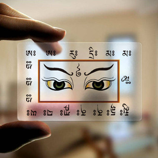 【佛齋】 工廠供應 般若F眼圖透明PVC卡片 唐卡 塑膠卡