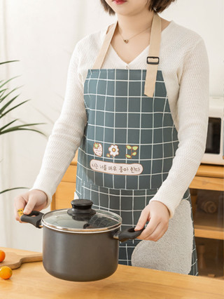 家用廚房圍裙防水防油可擦工作服男士日式可愛時尚廚師