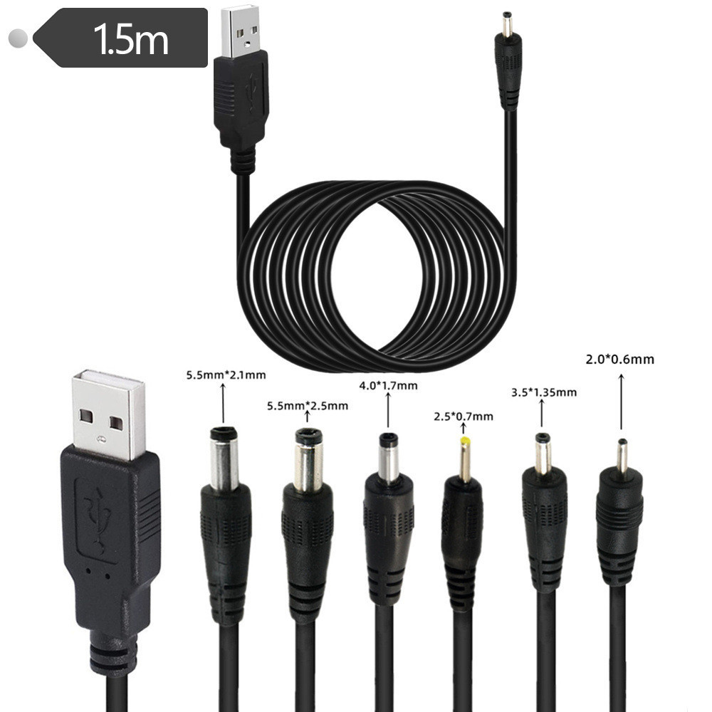 USB轉DC充電線5.5/4.0/2.0/3.5/2.5mm適配器/路由器/檯燈電源線5V