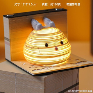 特賣新品 新款3d立體手撕便簽日曆紙雕可愛小狐狸模型2025年三維創意桌擺