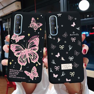 適用於OPPO Reno 3 pro 5G 2Z 2F 2 手機殼粉色蝴蝶TPU後蓋