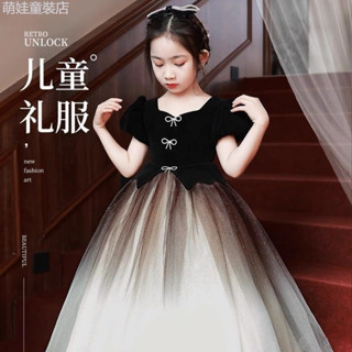 免運 輕奢禮服 女童禮服 高階公主裙 小禮服 鋼琴演出服 生日禮服 兒童禮服 公主裙 鋼琴禮服 女童洋裝 黑色禮服