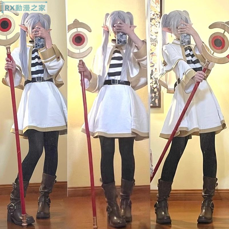 免運 萬聖節服裝 芙莉蓮cos服 辛美爾cos服 精靈魔法使動漫服裝 二次元辛美爾cosplay服裝女 假髮 角色扮演 