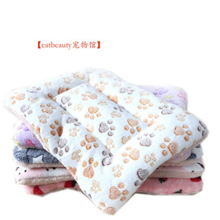 【catbeauty寵物館】寵物毛毯 雙面用寵物墊 秋冬保暖寵物睡墊 加厚毛絨墊子 貓窩 貓咪睡墊 狗窩 珊瑚絨狗毯子