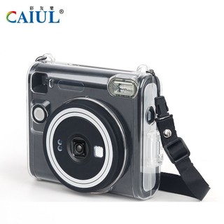 適用於instax SQUARE SQ40相機保護殼 掛繩相機合身收納透明水晶殼