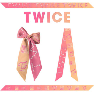 TWICE周邊 twice物料 twice周邊 明星演唱會周邊應援絲巾綁包包絲巾發帶領巾腕帶 6a1