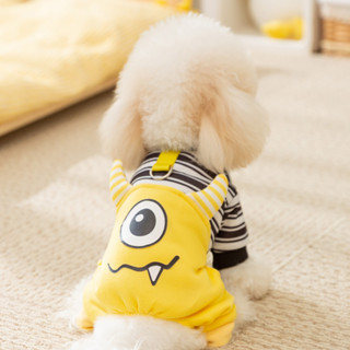 秋冬季貓咪大眼怪獸衣服 寵物牽引四腳衣 貓咪狗狗保暖衣服 狗狗小型犬泰迪寵物衣服 寵物冬季用品 寵物可愛衣服