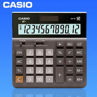快速出貨# casio卡西歐小算盤 DH-12大螢幕 太陽能 大號商務辦公白色計算機