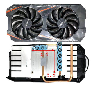 技嘉P106風扇1060顯卡散熱器孔距5.8cm雙風扇 G1 GAMING 6G散熱片