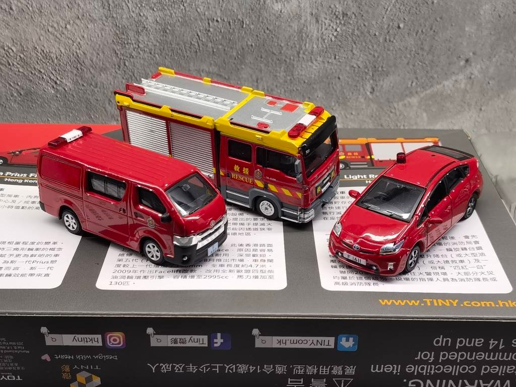 TINY タイニー パトロールカー 消防車 救急車 1/64 4点セット TINY