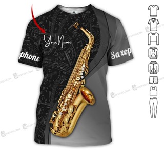 個性化名稱 Love Saxophone 3D 全身印花衣服 TS552 3D T 恤