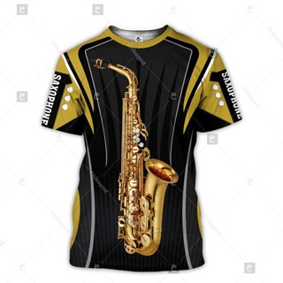 薩克斯管藝術 3D 全身印花衣服 DT96 3D T 恤