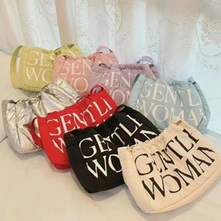 2024新款gentlewoman加棉羽絨蓬蓬餃子包時尚斜揹包手提包便當包