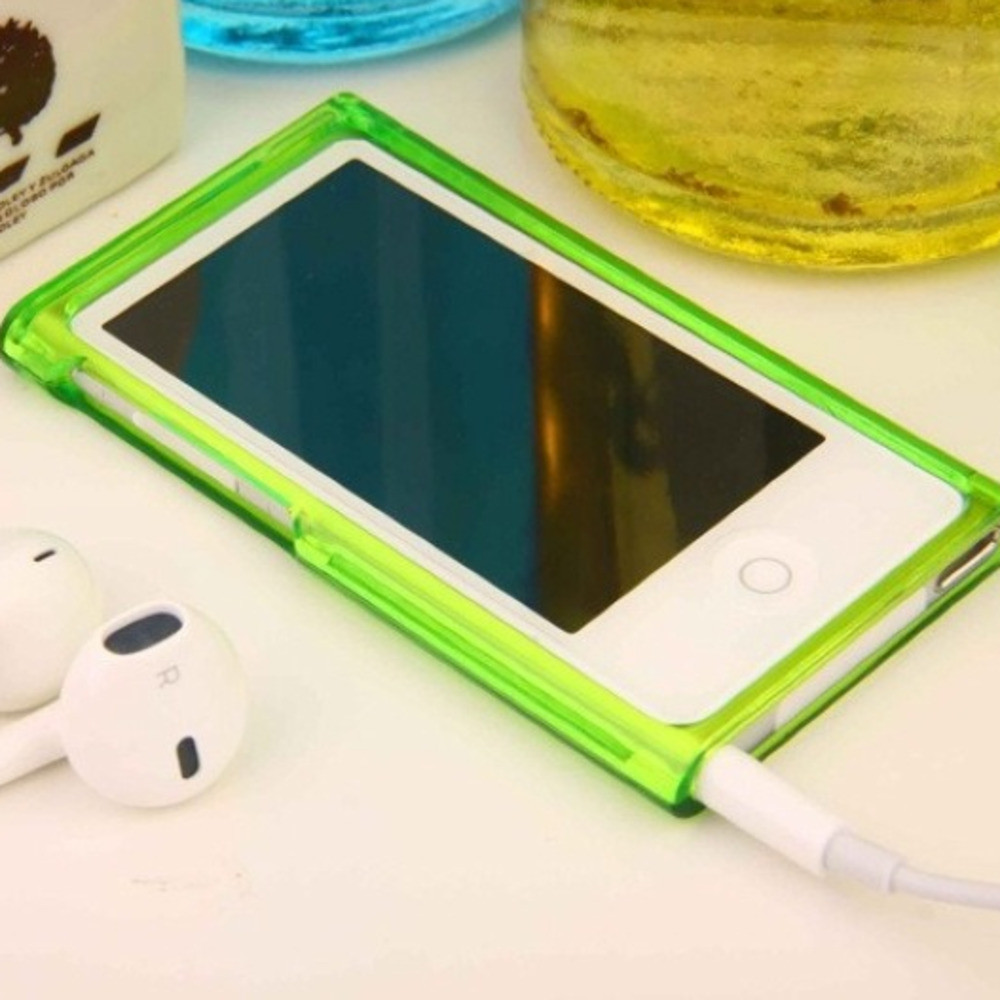 適用蘋果 ipod nano7 保護套保護殼 nano 7素色PC透明 單底雙面 硬殼防摔