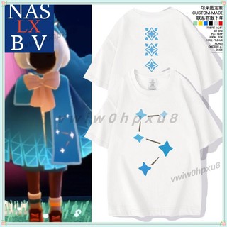 ✨臺灣出貨👕光遇五週年T恤 周邊短袖 星星純棉短袖 男女同款夏季tee 寬鬆 二次元 夏季純棉上衣