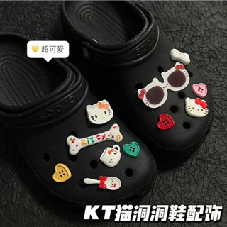 臺灣現⚡貨 小紅書自製夏日墨鏡kt洞洞鞋釦多巴胺愛心連結鞋花不撞diy裝飾 適配Crocs/Cross 洞洞鞋 鞋釦 洞