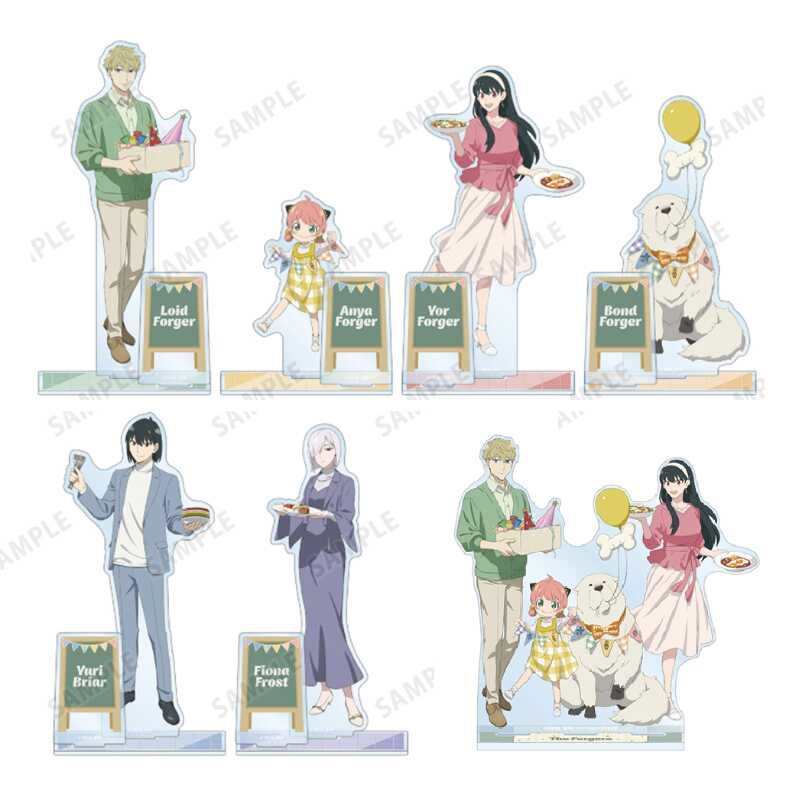 立牌 桌面擺件 間諜過家家 間諜過家家勞埃德約爾福傑阿尼亞達米安尤裏菲奧娜貝姬亞克力立牌 82e