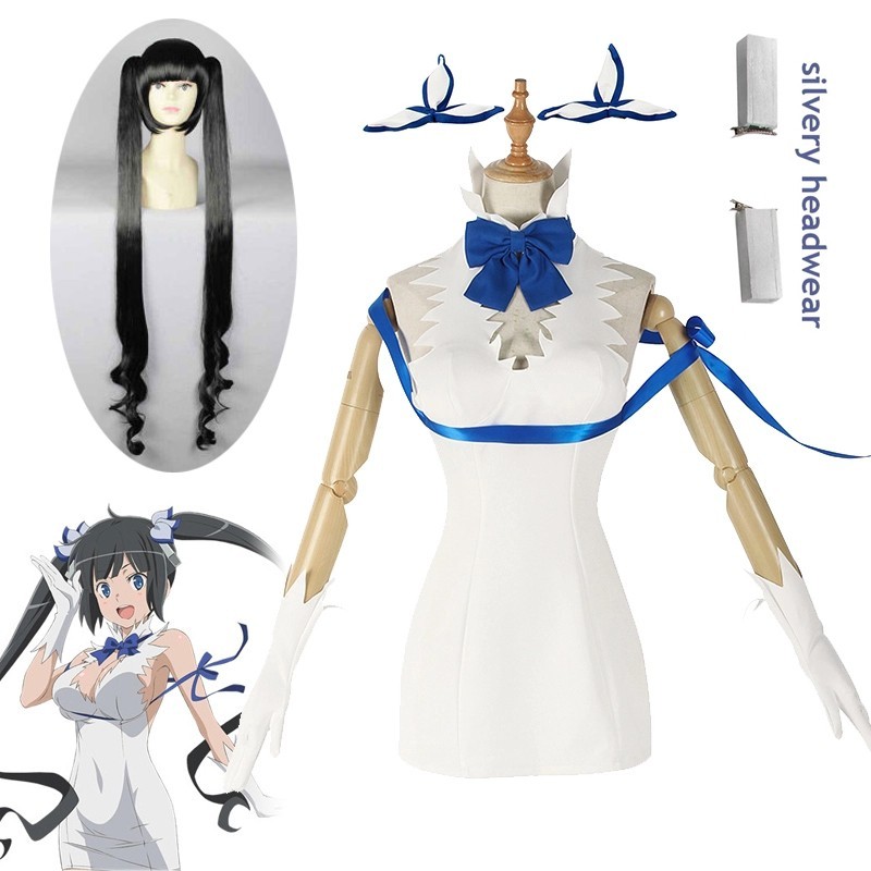 Hestia Cosplay Costume Sexy Dress Anime 我想遇見你嗎萬聖節