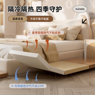 抖音熱銷 兒童防摔墊 寶寶爬行墊 嬰兒爬爬墊 床邊墊 爬爬墊 防摔地墊 防水PU皮 可折疊超級加厚6CM 床邊墊