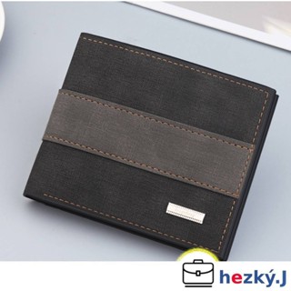 男士錢包 短款 wallet 拉鏈包 橫款 休閑 磨砂 多卡位 男士錢包 短款 橫款 青年卡包 短皮夾 男款 小錢夾