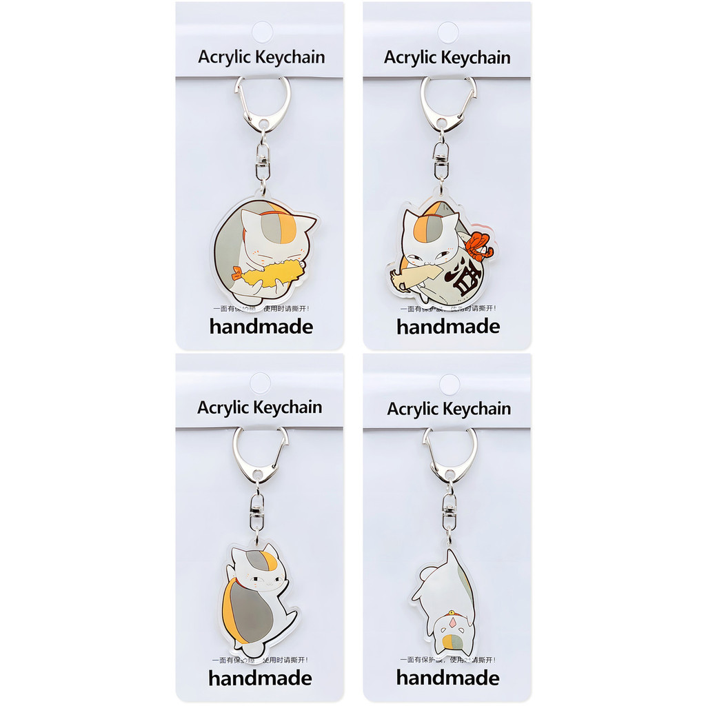 ACG商城 -  買2送1，貓咪老師斑喵喵老師貓五郎亞克力鑰匙扣夏目友人帳掛件