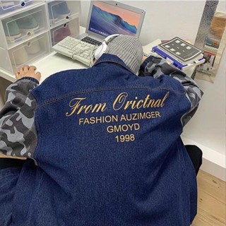 $免運$男裝 男裝外套 牛仔外套 牛仔襯衫 牛仔夾克 牛仔外套男秋冬季新款美式潮牌復古上衣水洗做舊寬鬆痞帥夾克