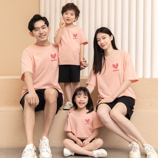 三隻熊🐻/親子服裝/母女裝/韓國正韓親子裝/全家福裝/ 圓領t卹親子裝全家裝2024新款一家三口四口純棉