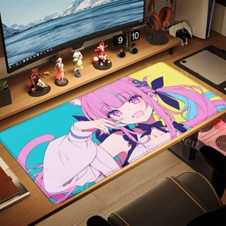 可愛 Minato Aqua Hololive 動漫性感女孩滑鼠墊鎖邊鍵盤桌墊地毯筆記本電腦滑鼠墊卡哇伊女孩桌墊