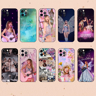 適用於 iPhone 14 15 Plus Pro Max Swifties 柔軟黑色 TPU 手機殼的時尚印花