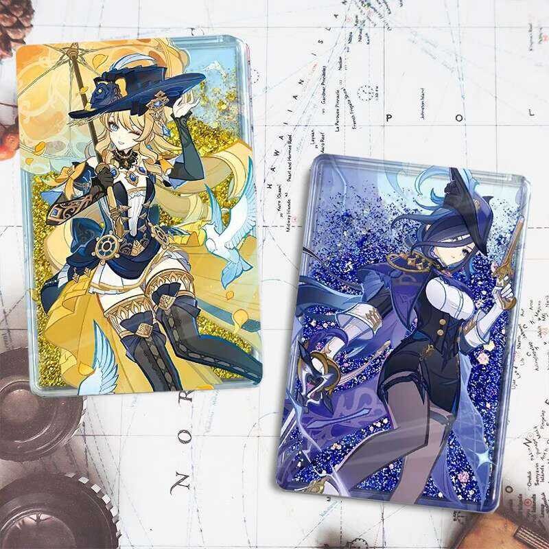 流沙谷子 動漫周邊 二次元 原神七聖召喚娜維娅克洛琳德流麻同人周邊流沙磚立牌谷子卡牌周邊 5bb