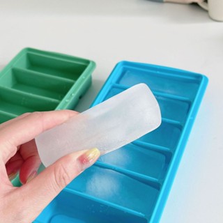 🚀桃園出貨🚀 夏季冰塊模具矽膠6格長條冰格模DIY家用酒吧食用冰塊冰箱製冰器